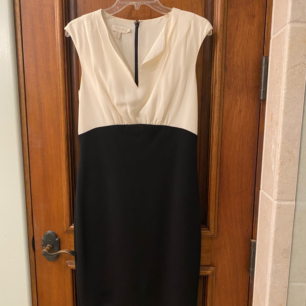 Ted Baker white and black dress